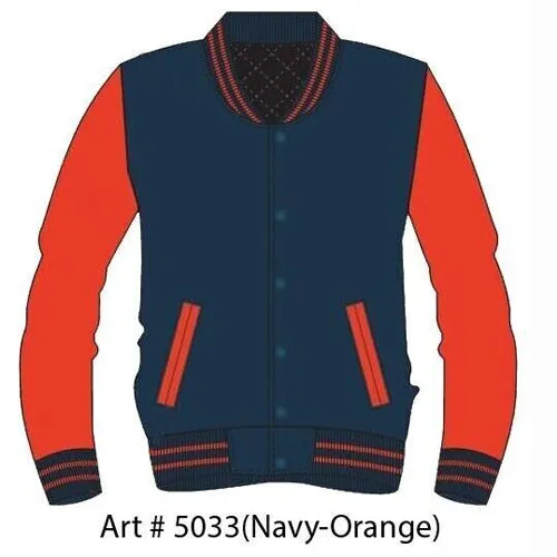 MEN'S CASUAL USA STATE COLOR SOLID VARSITY LEATHER BOMBER STYLE  VARSITY JACKETS