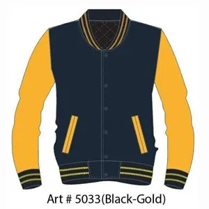 MEN'S CASUAL USA STATE COLOR SOLID VARSITY LEATHER BOMBER STYLE  VARSITY JACKETS