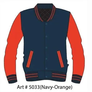 MEN'S CASUAL USA STATE COLOR SOLID VARSITY LEATHER BOMBER STYLE  VARSITY JACKETS