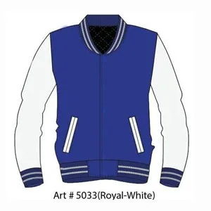 MEN'S CASUAL USA STATE COLOR SOLID VARSITY LEATHER BOMBER STYLE  VARSITY JACKETS