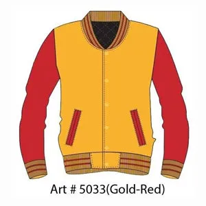 MEN'S CASUAL USA STATE COLOR SOLID VARSITY LEATHER BOMBER STYLE  VARSITY JACKETS