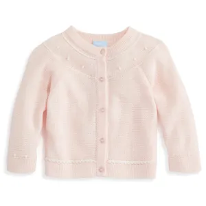 Mercerized Pima Heirloom Cardigan -- Pink