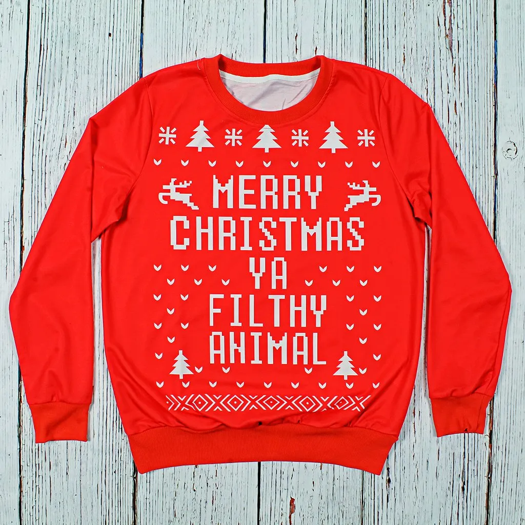 Merry Christmas Ya Filthy Animal Sweater