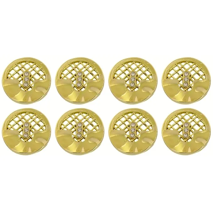Metal Buttons Mesh Pattern