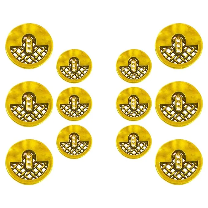 Metal Buttons Mesh Pattern