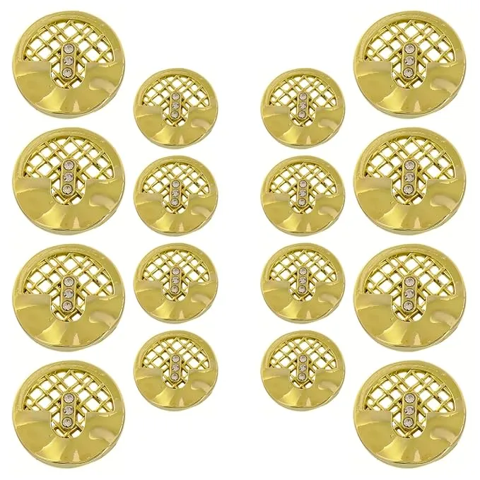 Metal Buttons Mesh Pattern