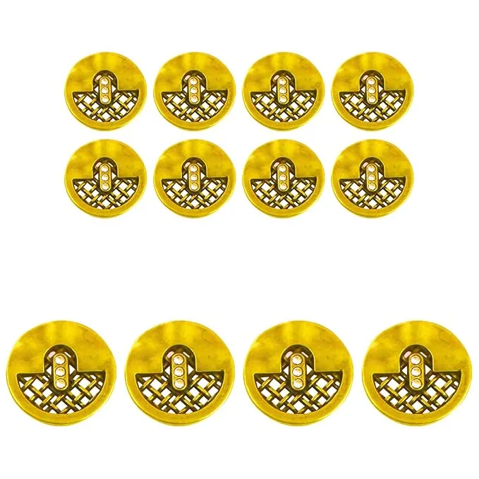 Metal Buttons Mesh Pattern