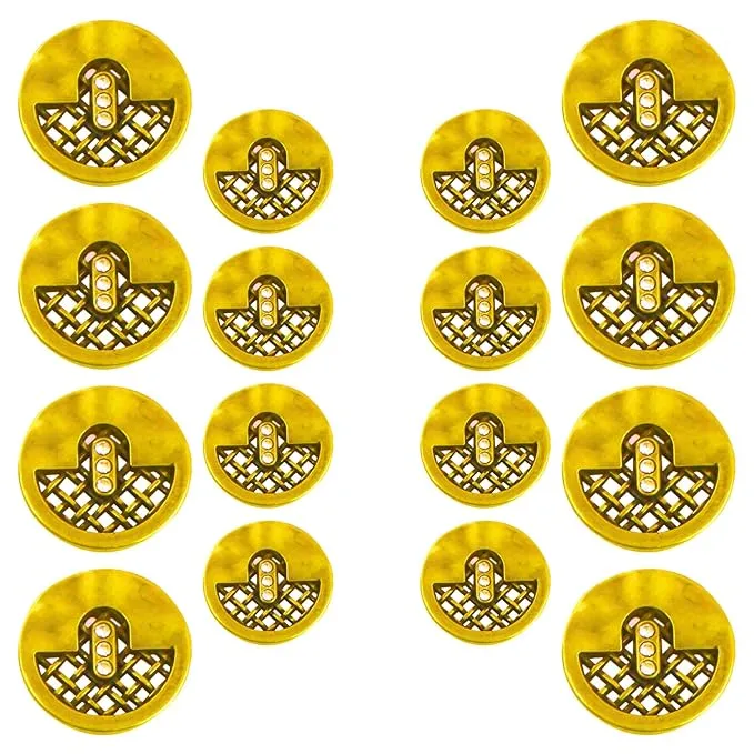 Metal Buttons Mesh Pattern