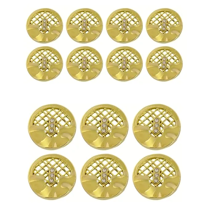 Metal Buttons Mesh Pattern