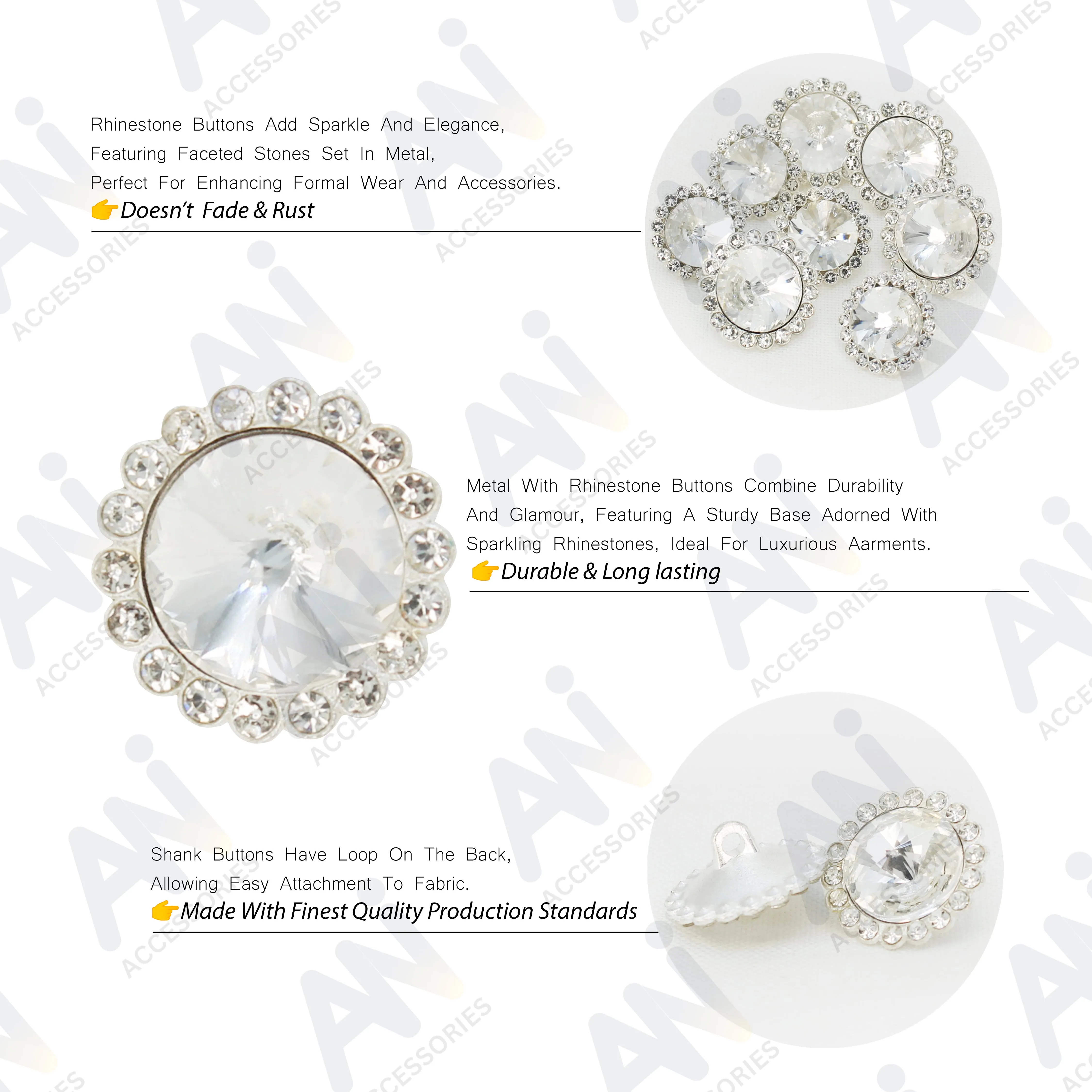 Modern Style Dome Metal Buttons