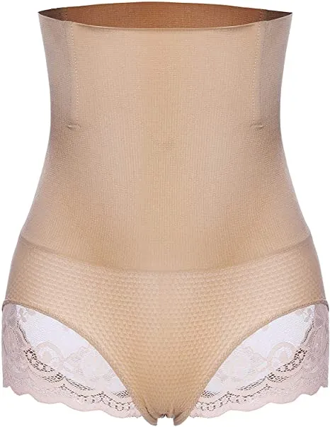 Nebility Women Butt Lifter Body Shaper Panty Tummy Control Hi-Waisted Shapewear, Beige - Size XL/2XL