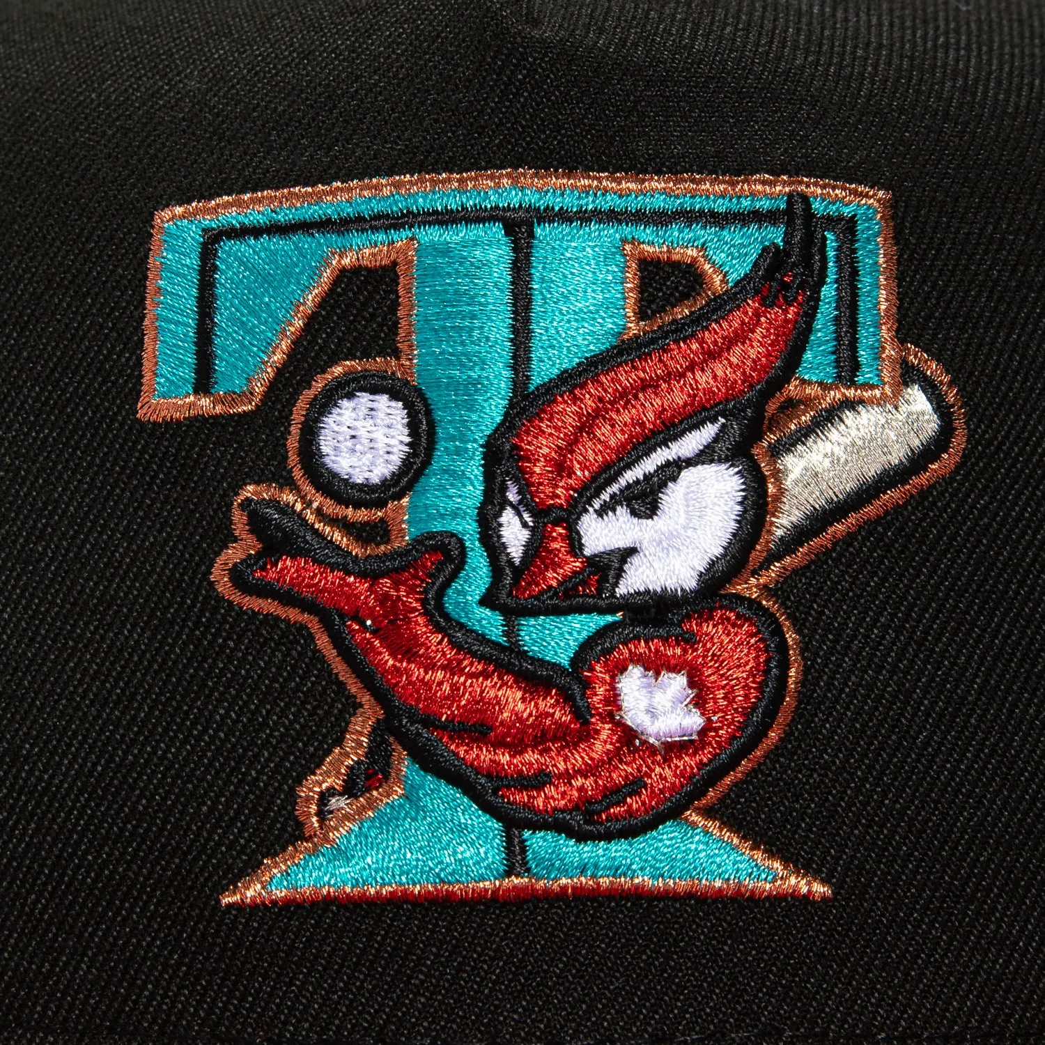 New Era 59Fifty A-Frame Toronto Blue Jays 30th Anniversary Patch Hat - Black, Red, Teal