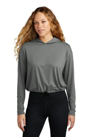 New Era Women's Power Long Sleeve Hoodie LNEA229 Shadow Grey Heather