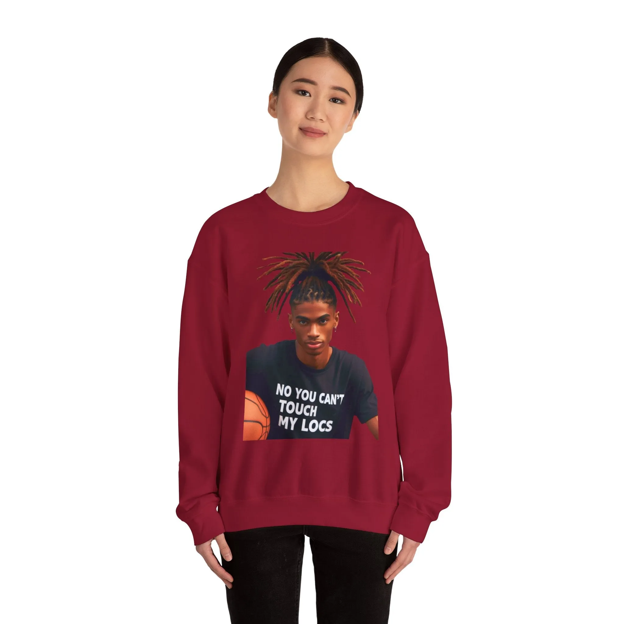 No you can't toch my Locs Unisex Heavy Blend™ Crewneck Sweatshirt