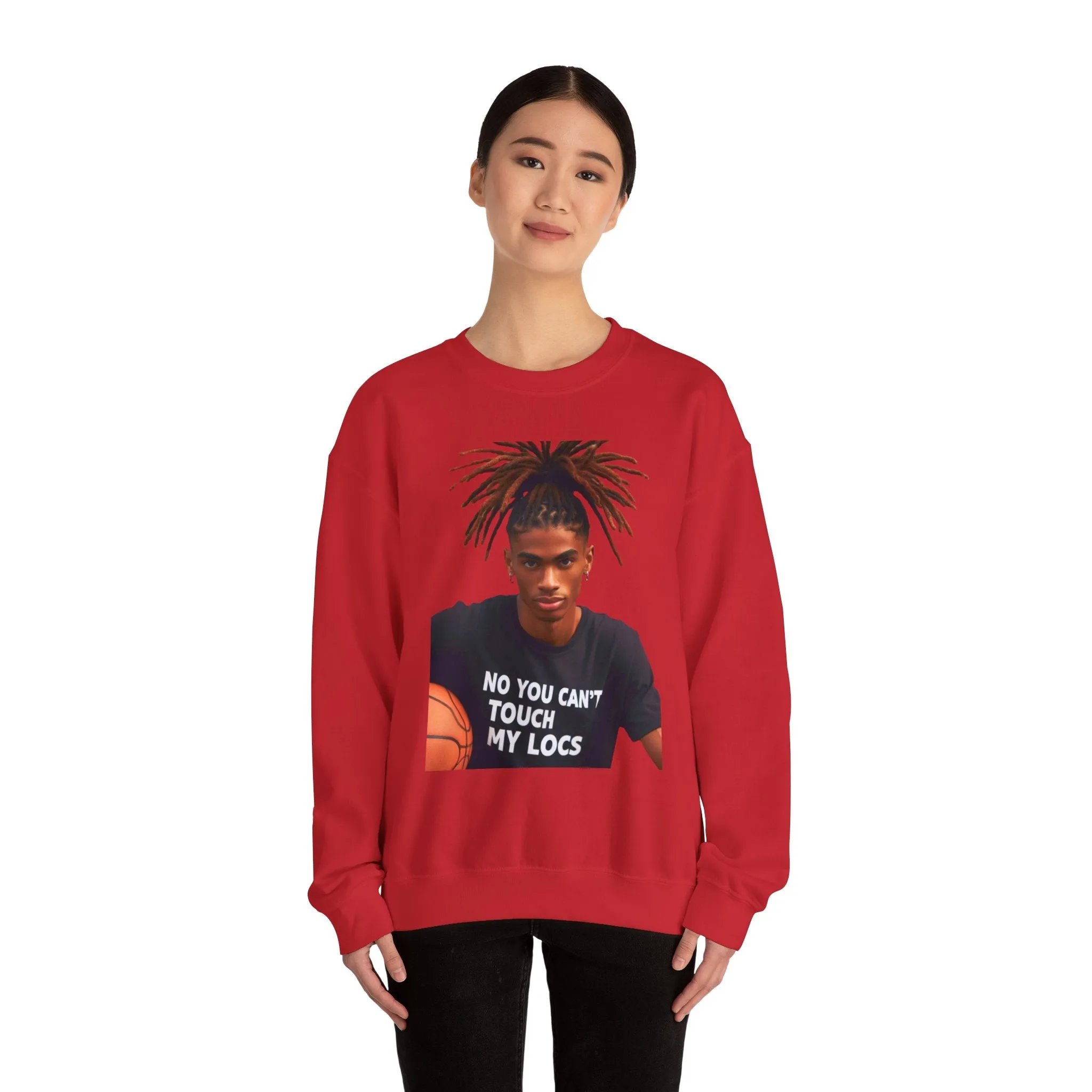 No you can't toch my Locs Unisex Heavy Blend™ Crewneck Sweatshirt