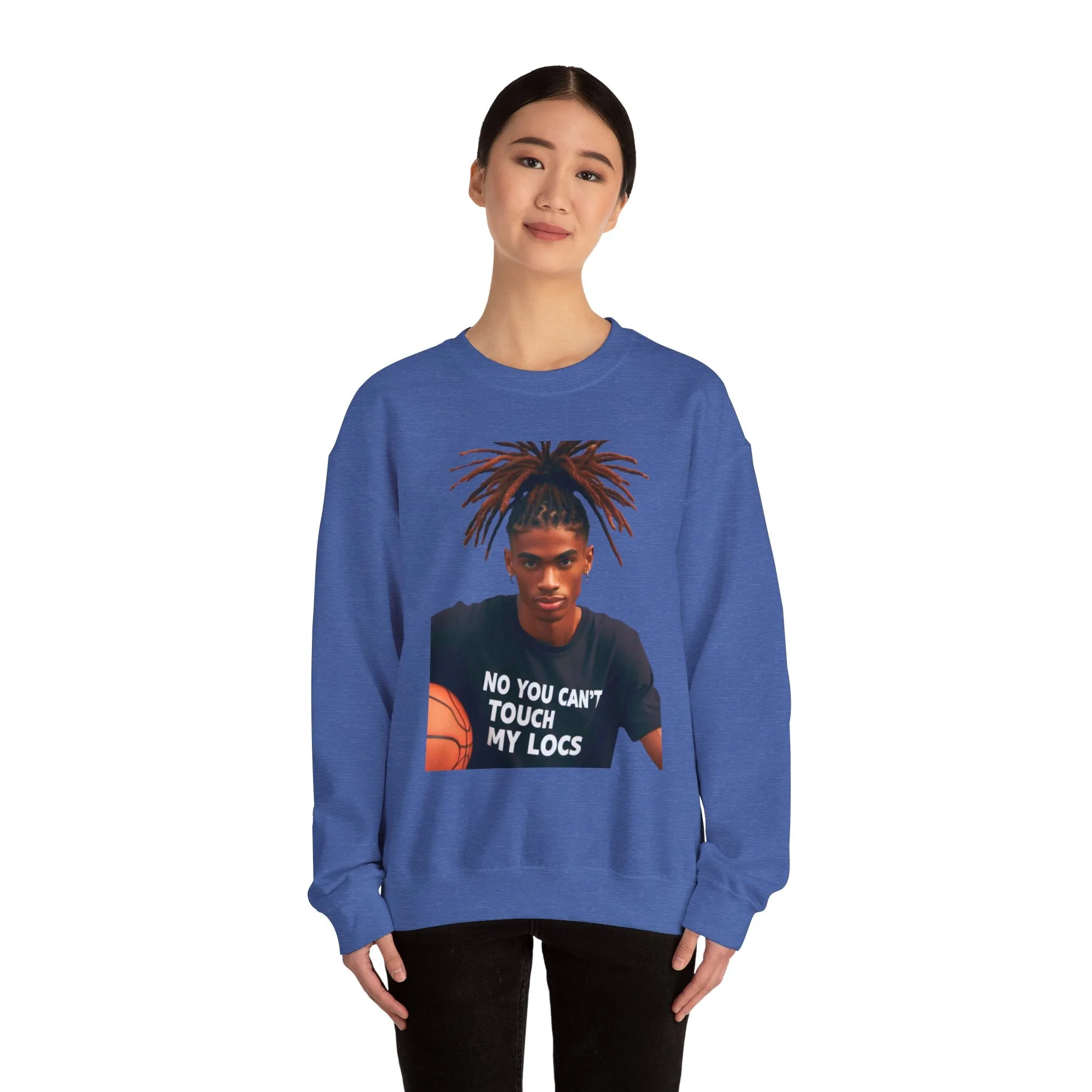 No you can't toch my Locs Unisex Heavy Blend™ Crewneck Sweatshirt
