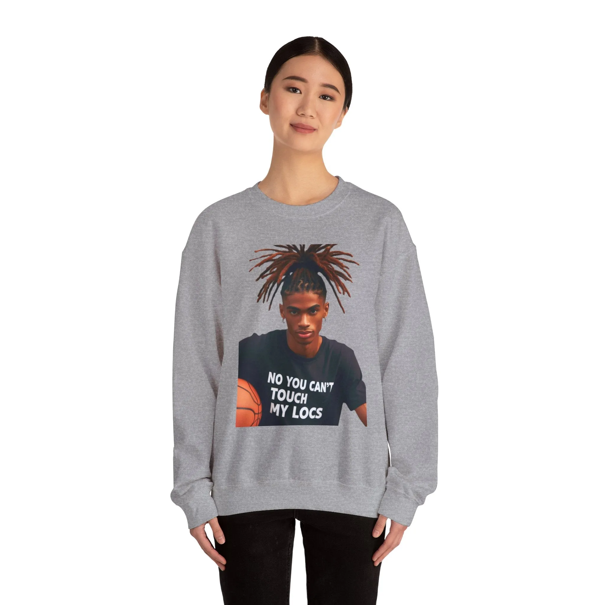 No you can't toch my Locs Unisex Heavy Blend™ Crewneck Sweatshirt