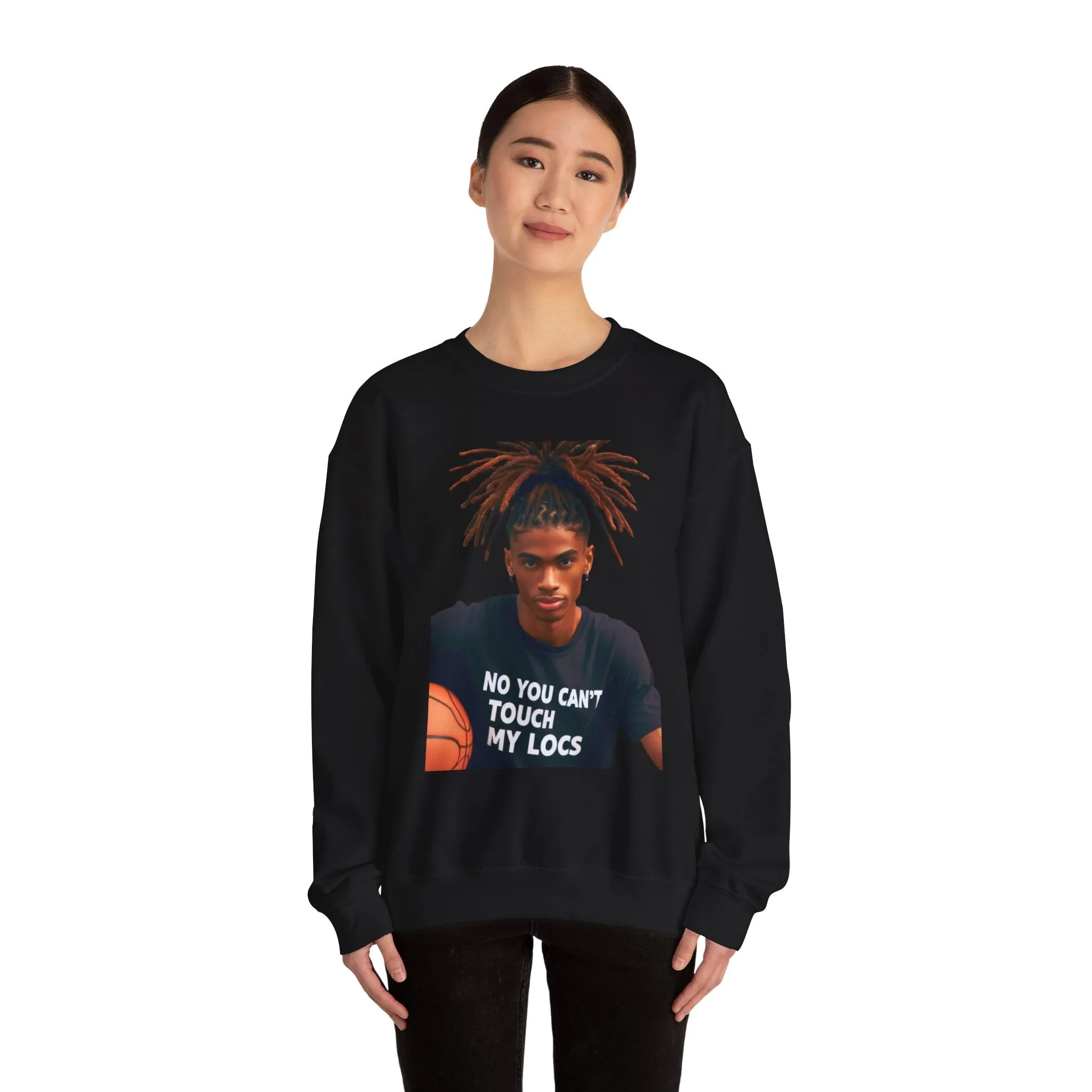 No you can't toch my Locs Unisex Heavy Blend™ Crewneck Sweatshirt