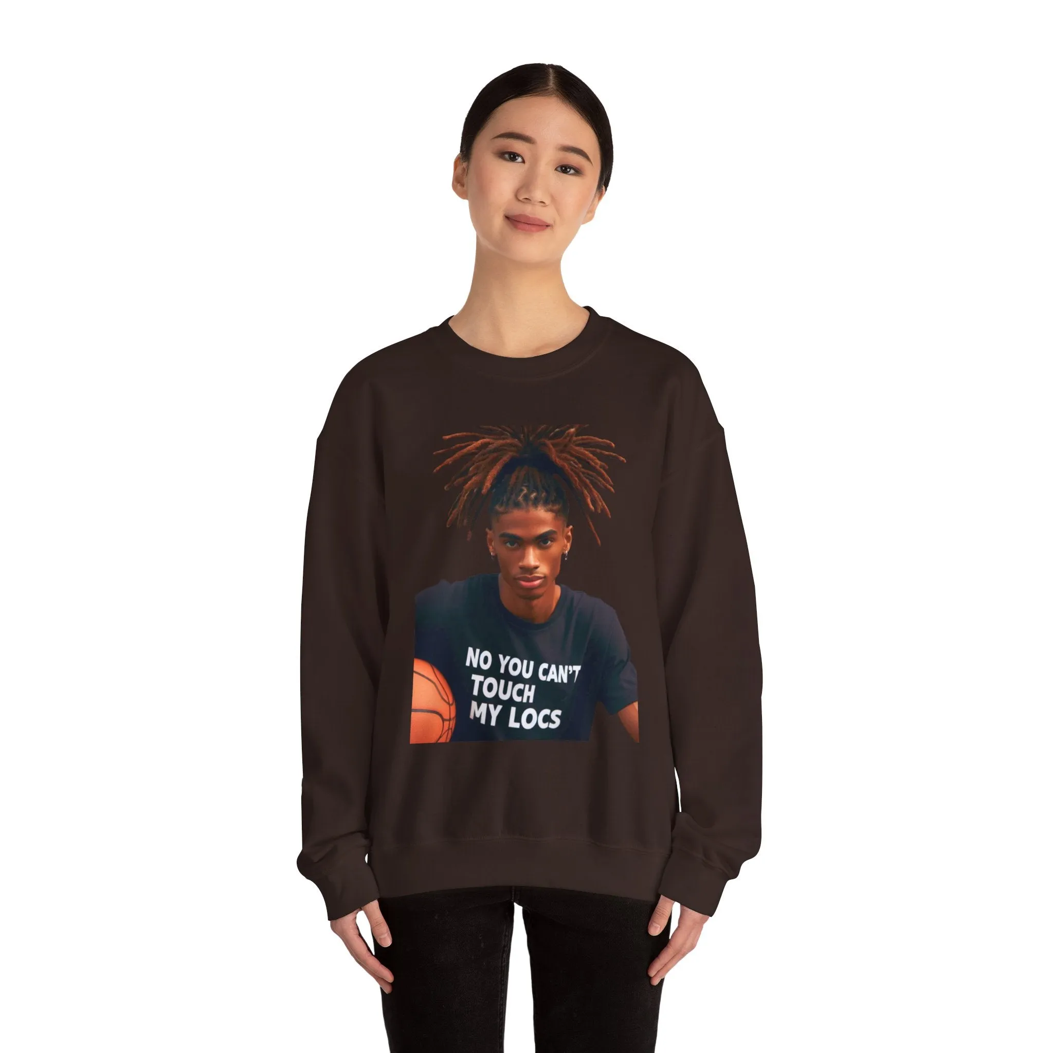No you can't toch my Locs Unisex Heavy Blend™ Crewneck Sweatshirt