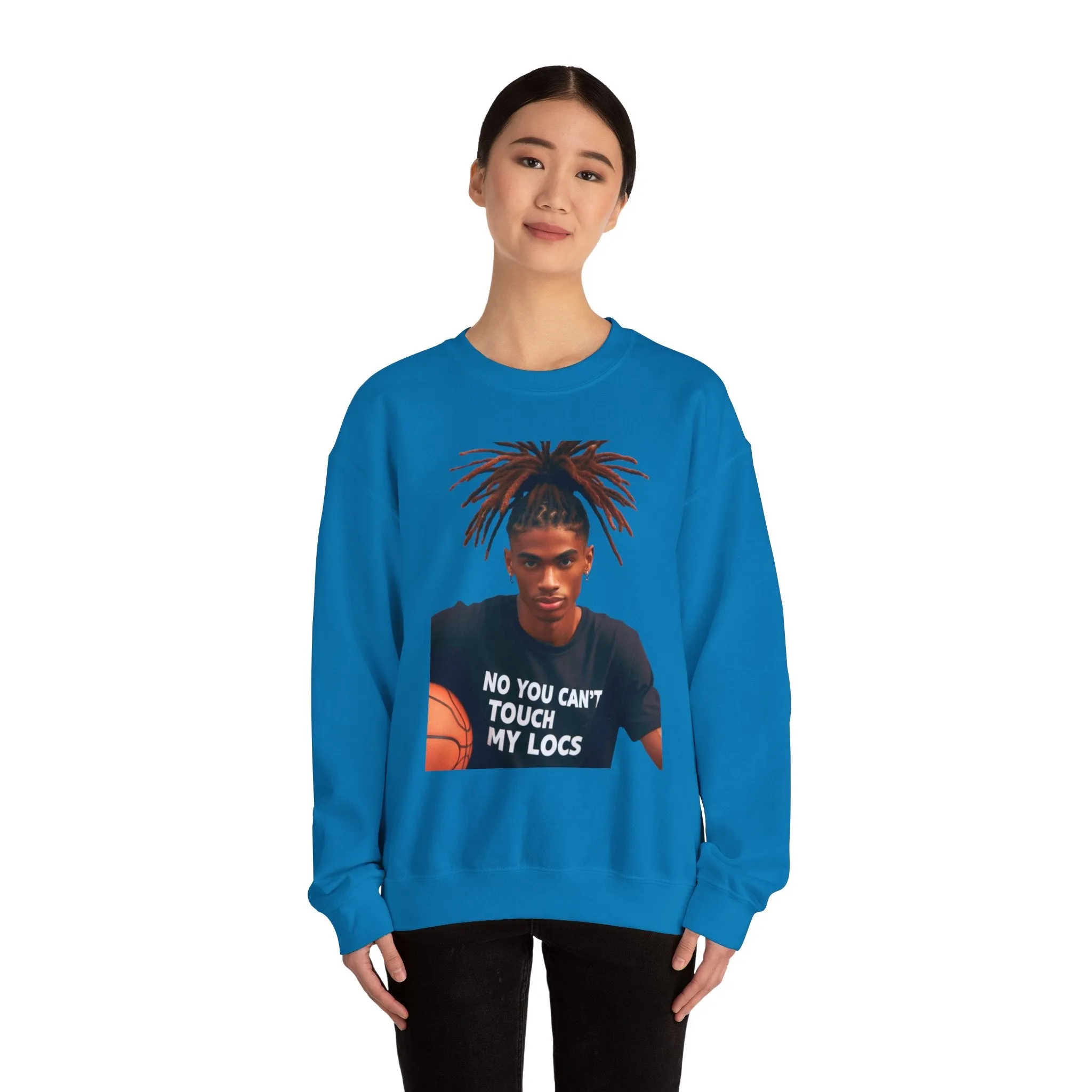 No you can't toch my Locs Unisex Heavy Blend™ Crewneck Sweatshirt