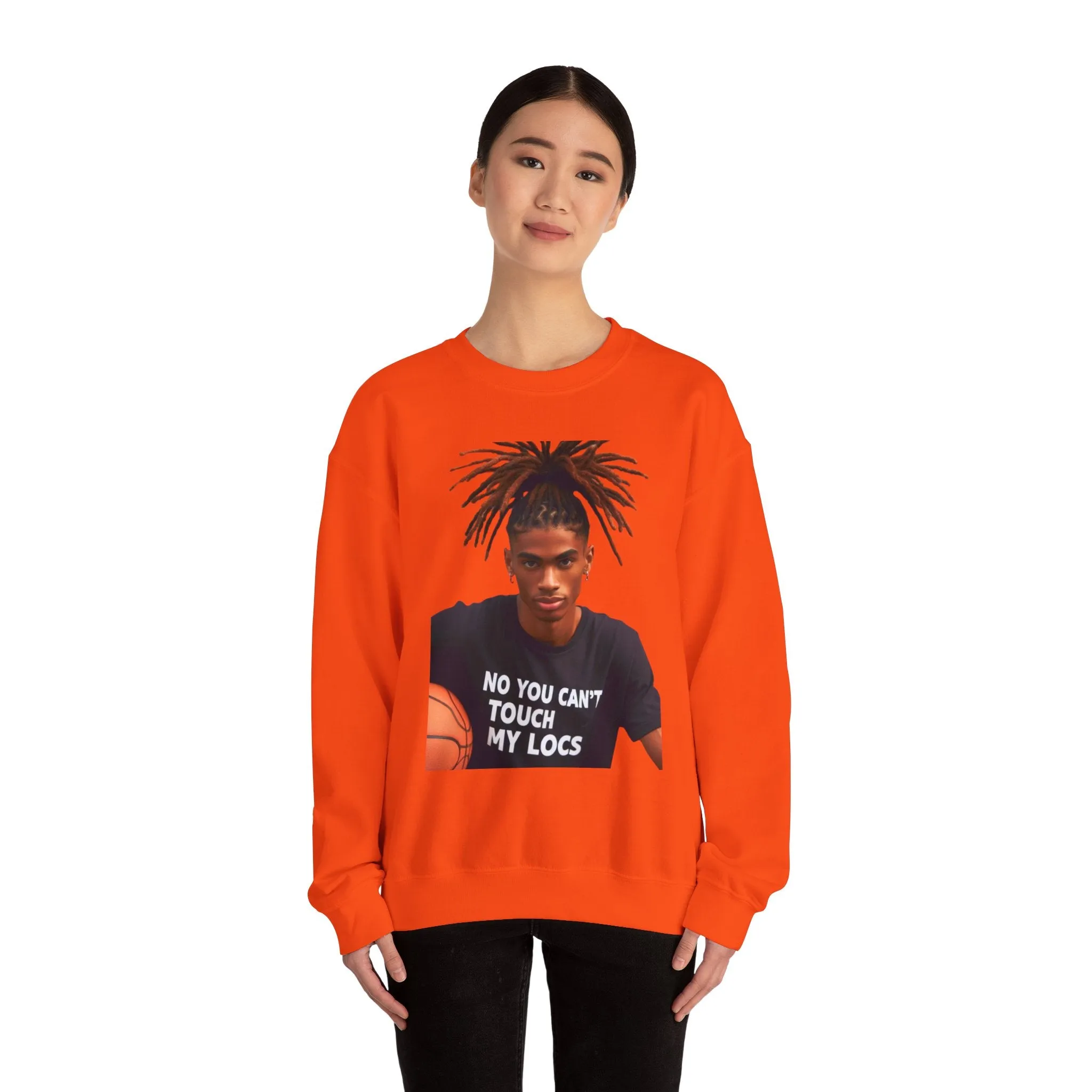 No you can't toch my Locs Unisex Heavy Blend™ Crewneck Sweatshirt