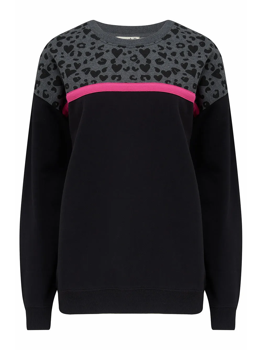 Noah Sweatshirt - BLACK/LEOPARD