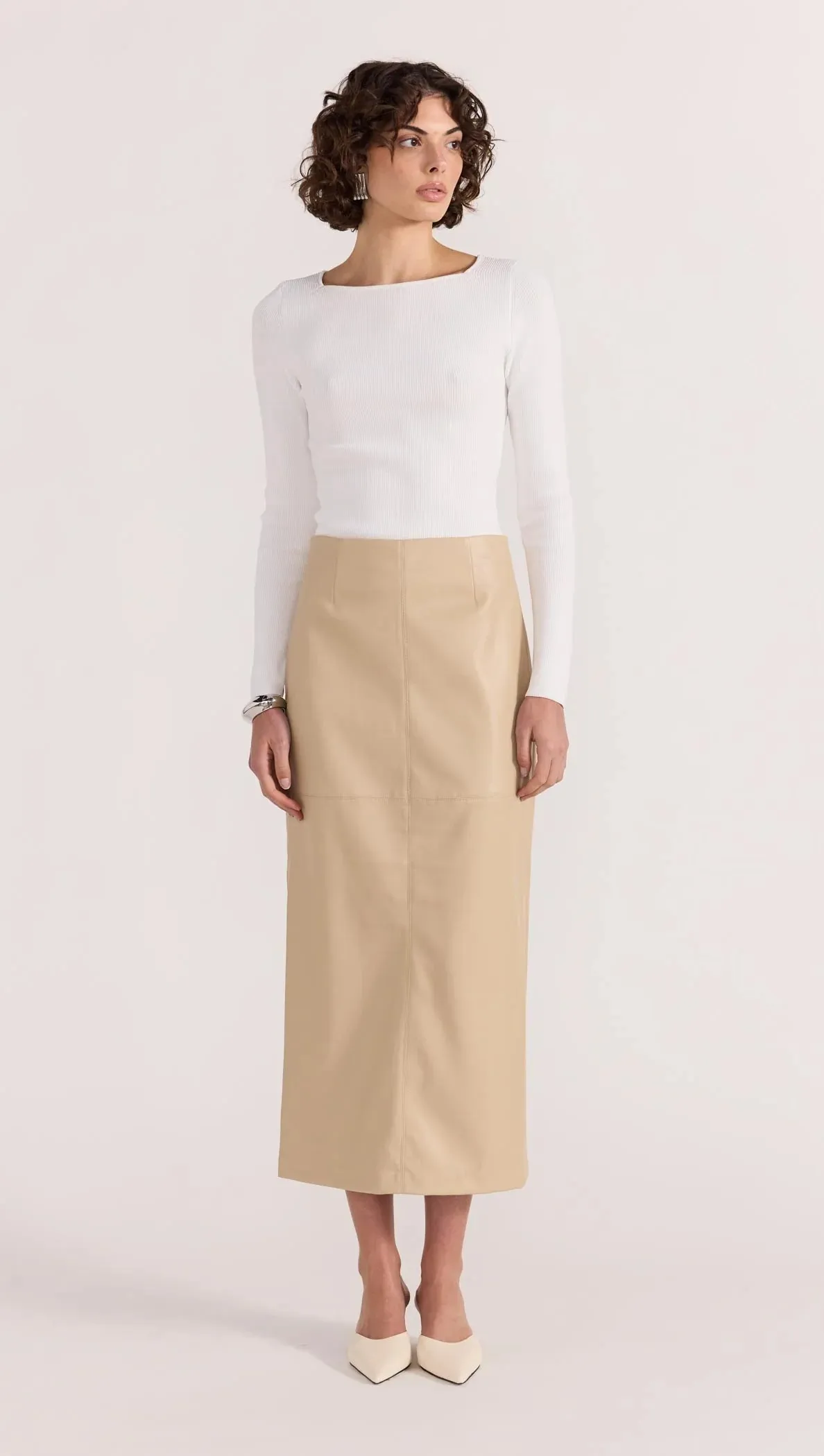 Nora Knit Top White
