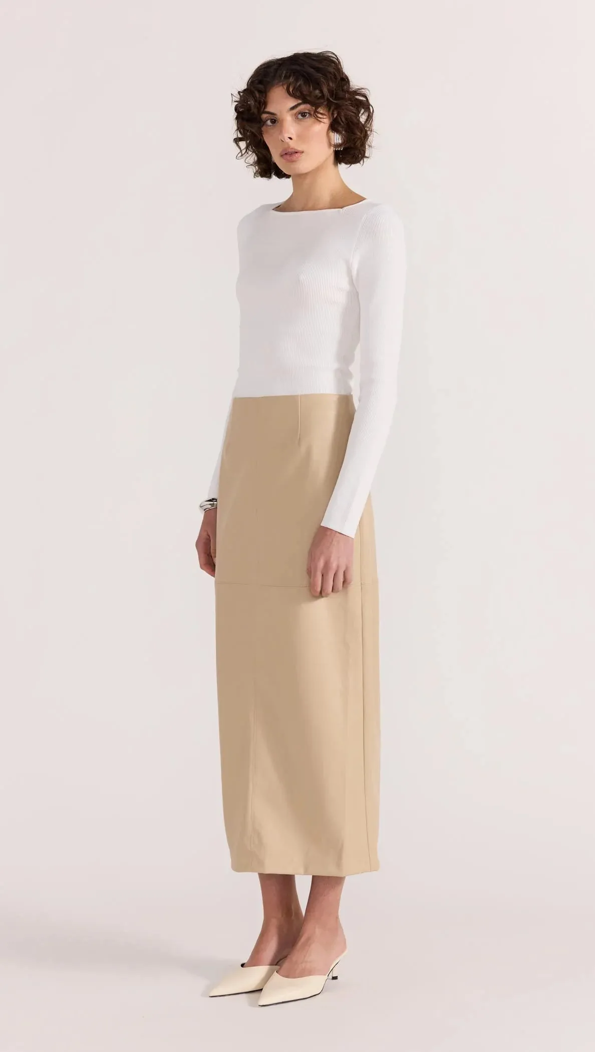 Nora Knit Top White