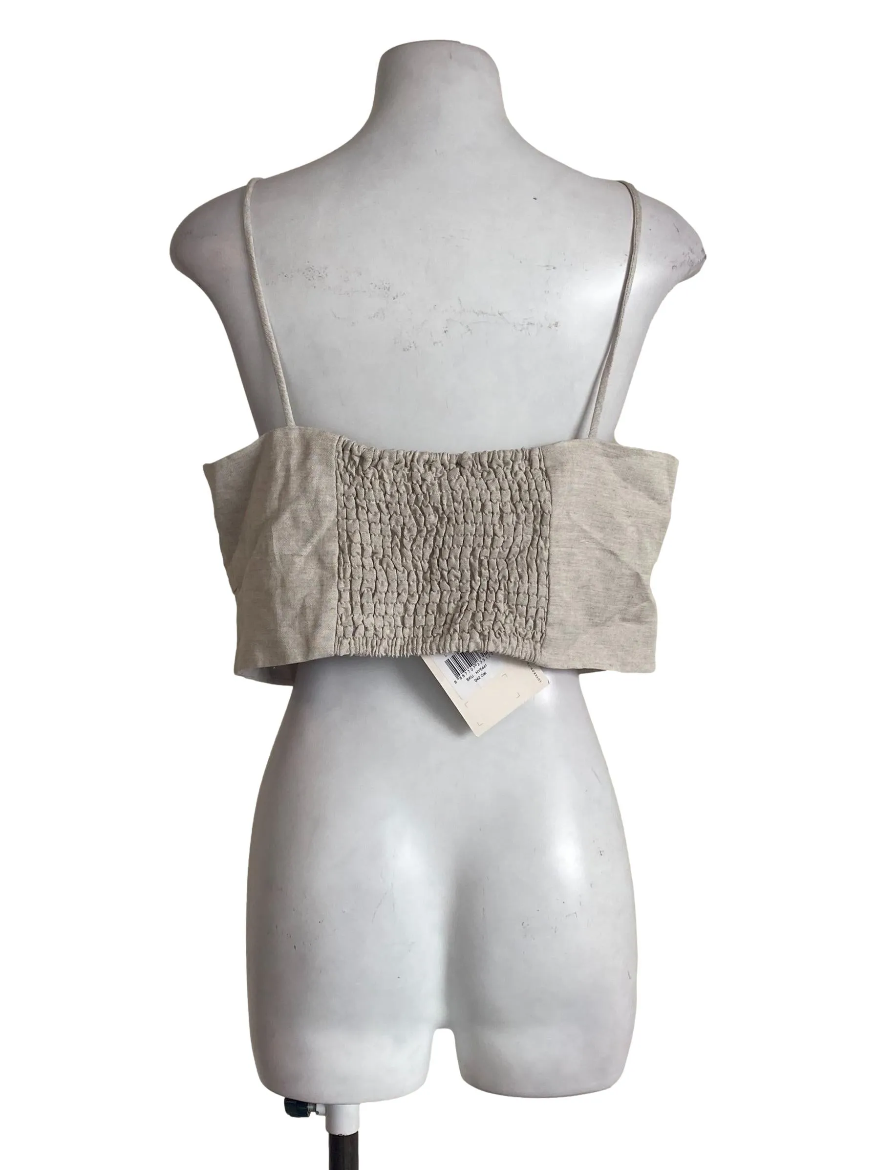 Oat Textured Crop Top