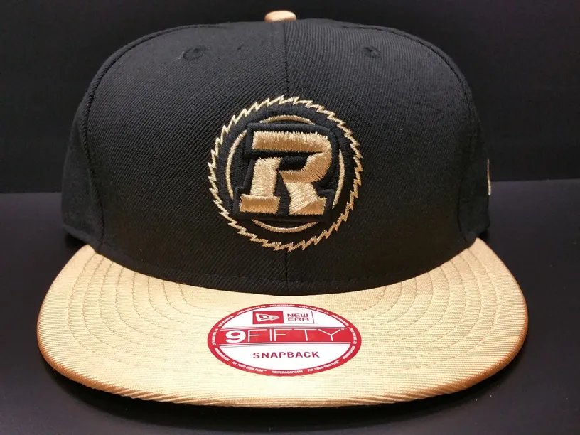 Ottawa Redblacks Snapback Custom Exclusive Black and Gold Brim