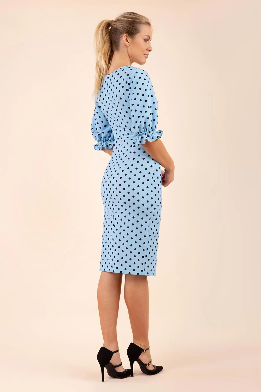 Palacio Polka Dot Print Sleeved Dress