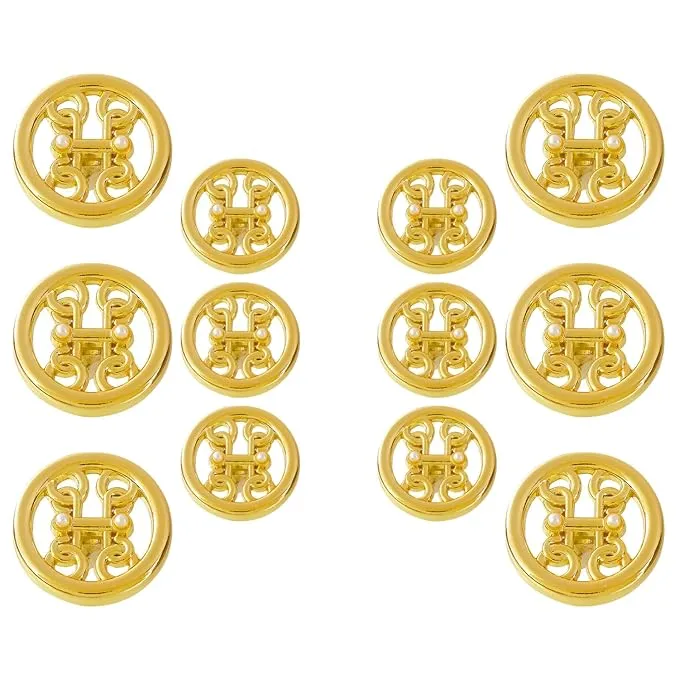 Pearl and Gold Metal Buttons