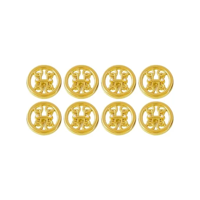 Pearl and Gold Metal Buttons
