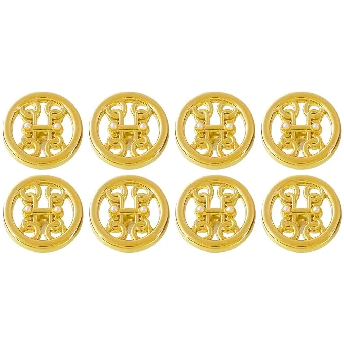 Pearl and Gold Metal Buttons