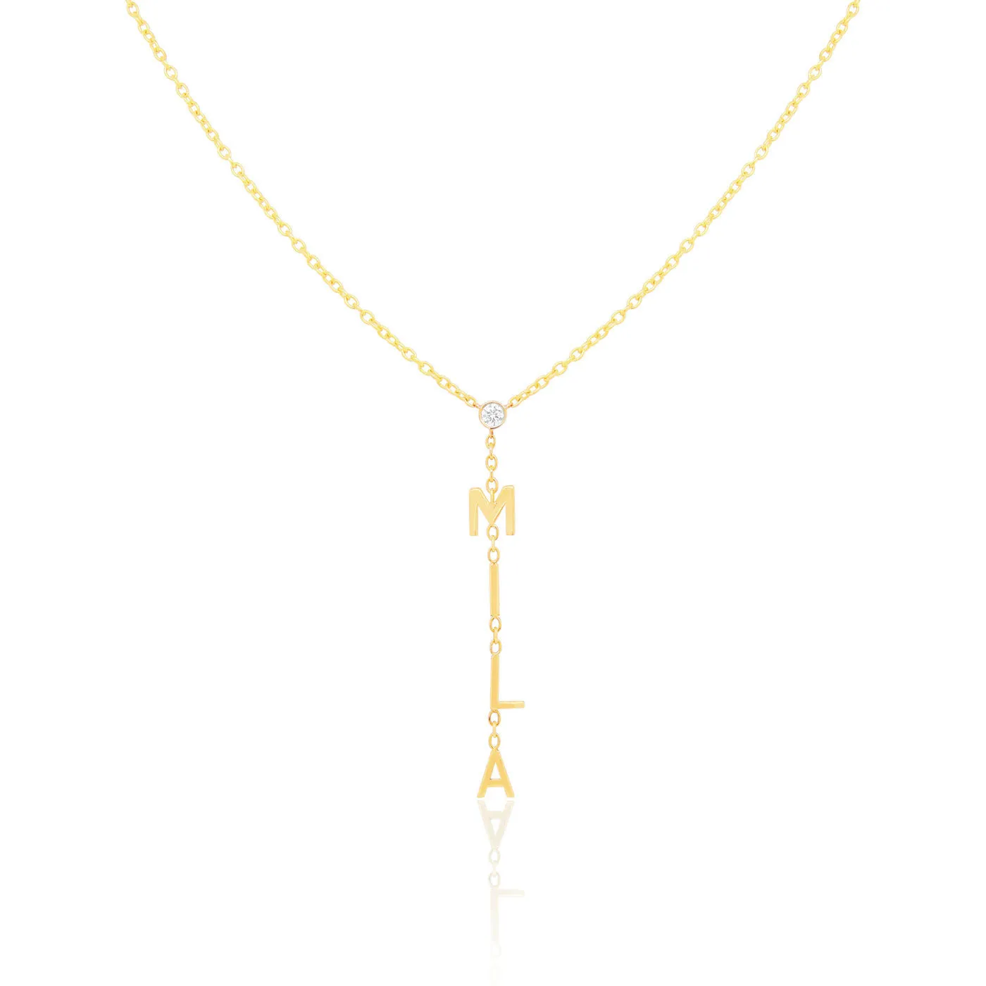 Personalized Drop Initial Necklace