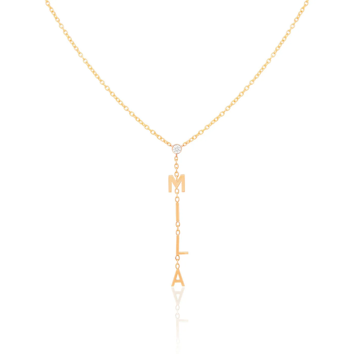 Personalized Drop Initial Necklace