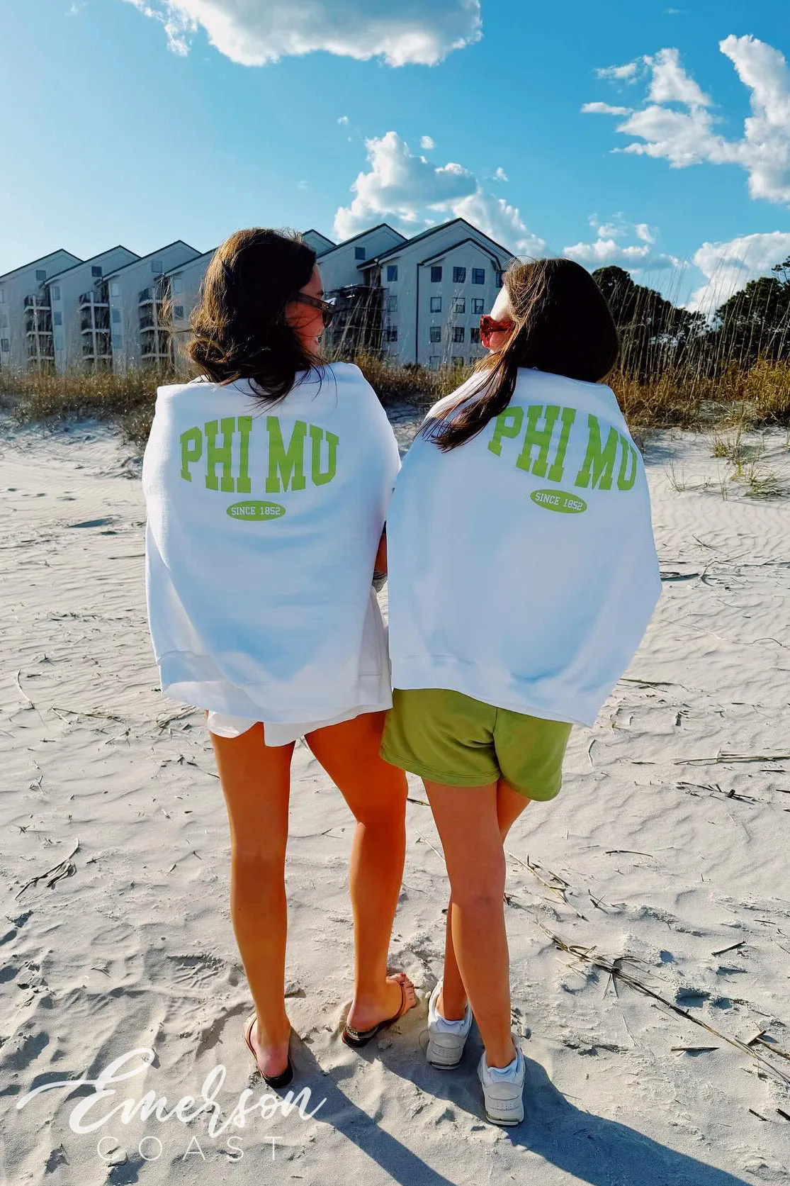 Phi Mu Bold White PR Crewneck