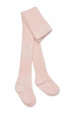 Pink Chunky Rib Tights