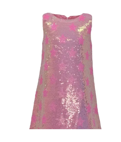 Pink Stars Sequin Dress