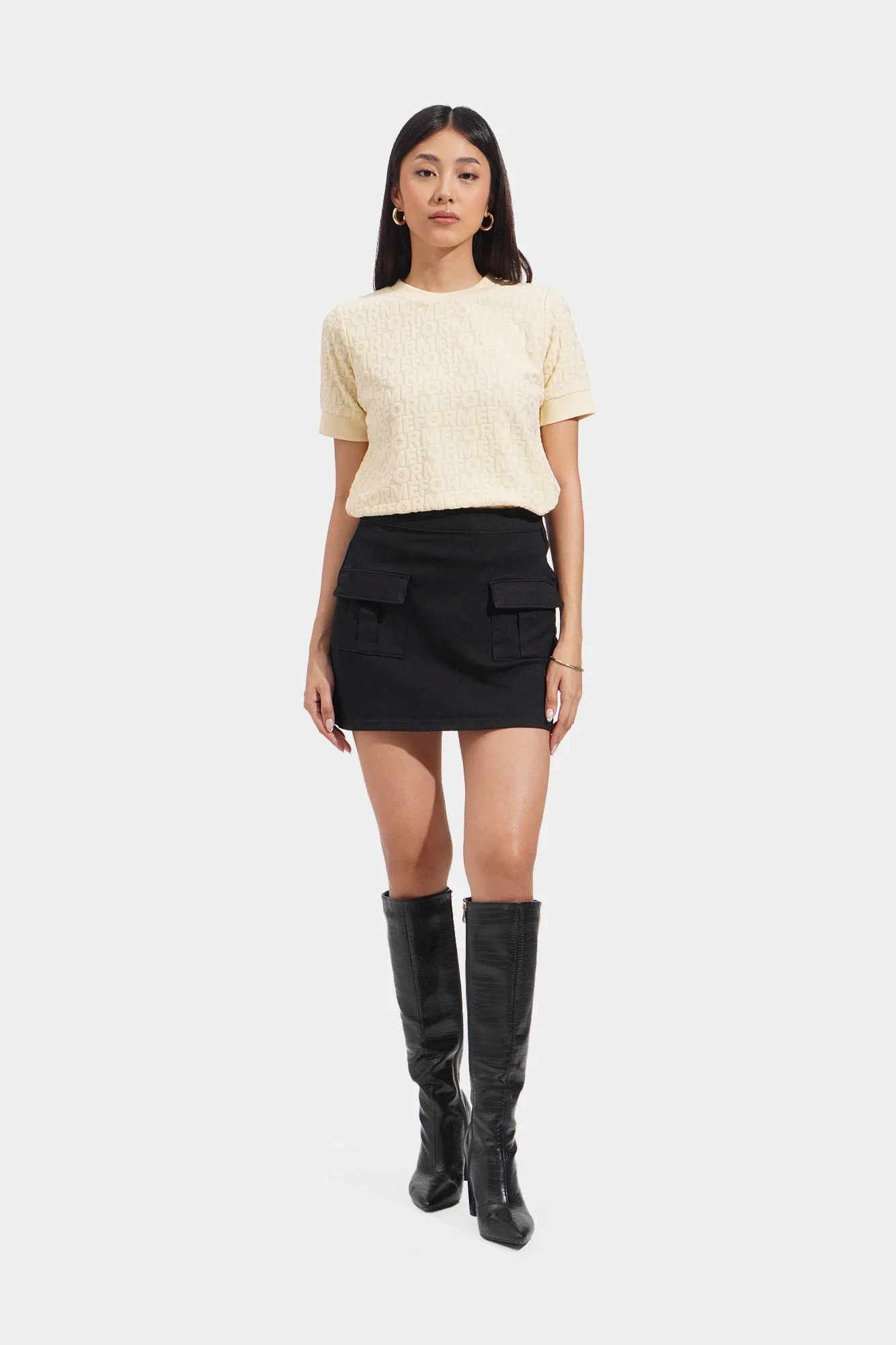 Pocket Detail Mini Skirt