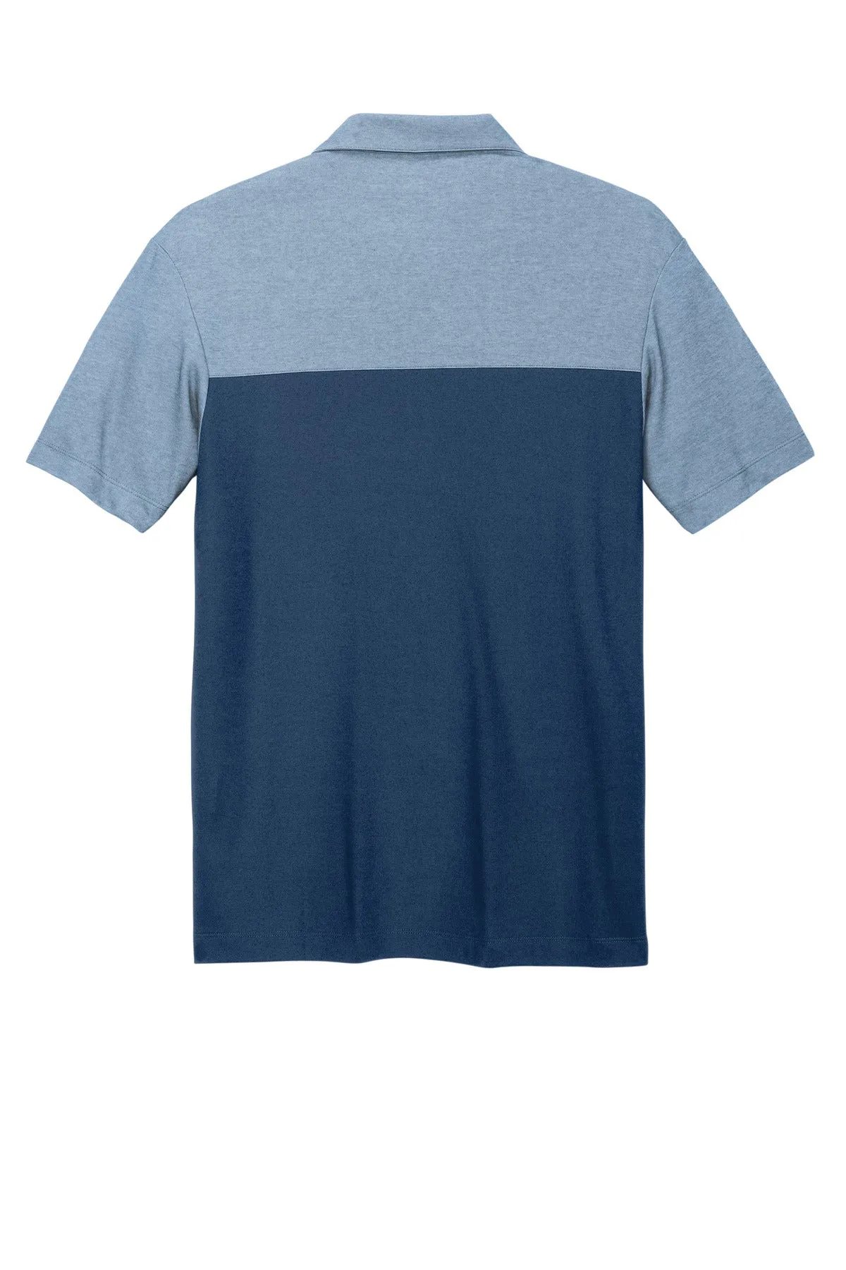 Port Authority Fine Pique Blend Blocked Polo K831 Aegean Blue/ Aegean Blue Heather