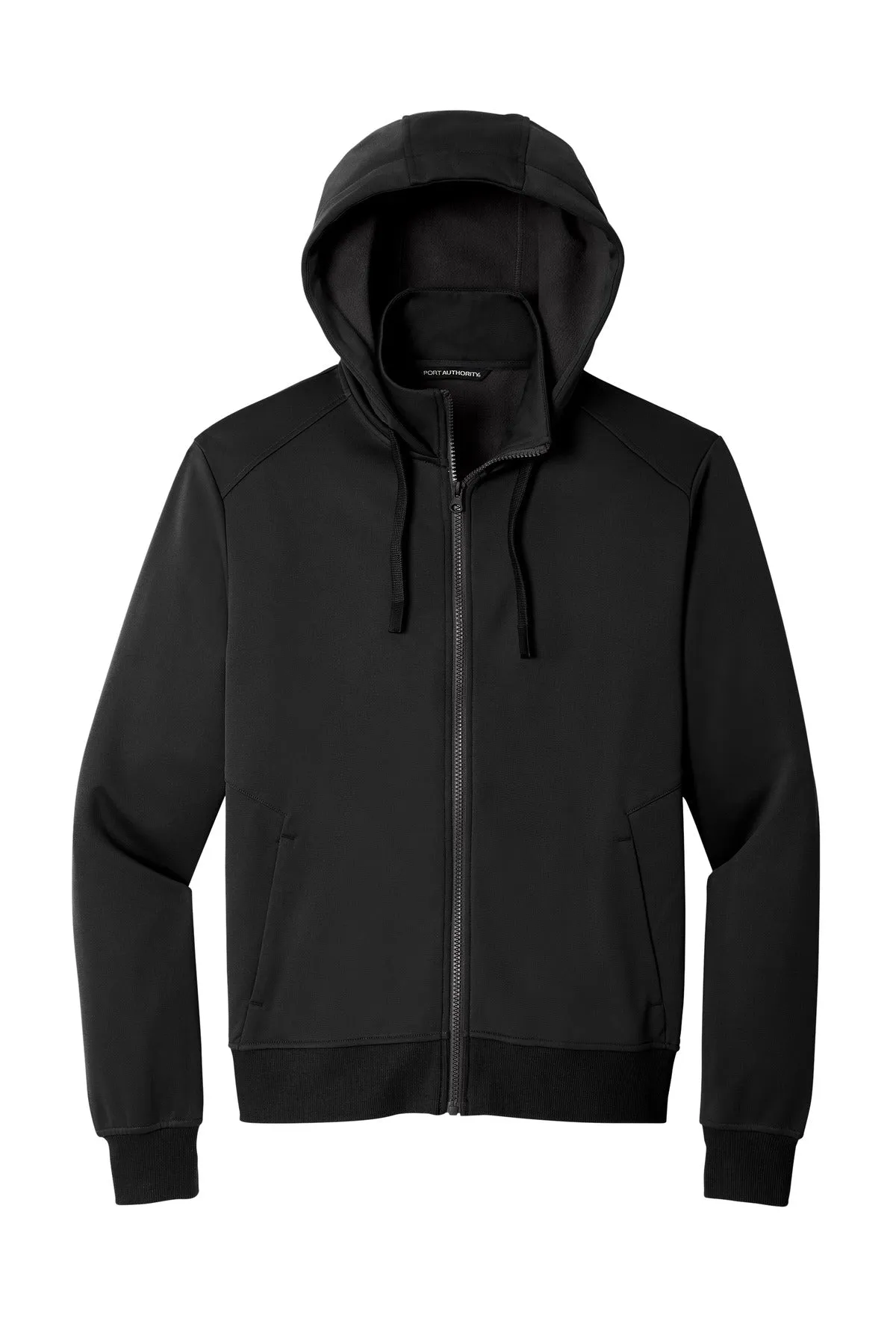 Port Authority Smooth Fleece Hooded Jacket F814 Deep Black