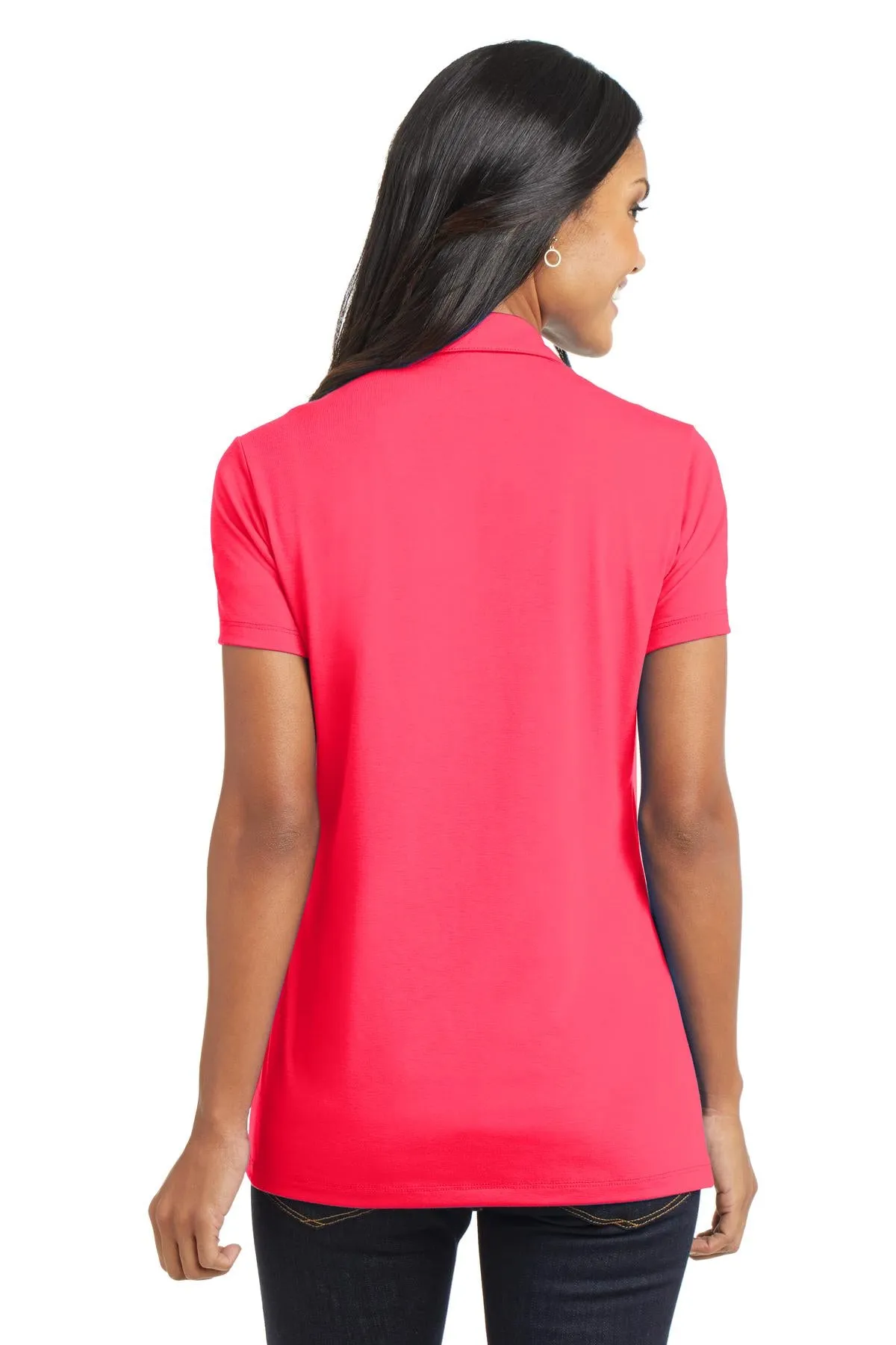 Port Authority Women's Cotton Touch Performance Polo. L568 Hot Coral