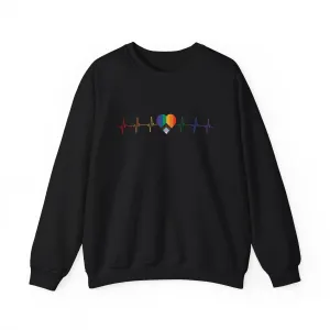 Pride Pulse Rainbow Heart Sweatshirts