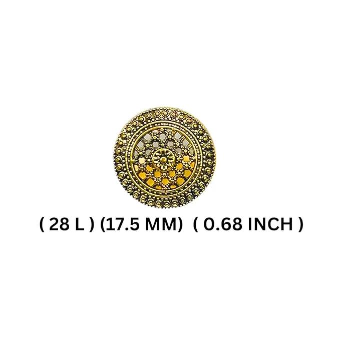 Raised Diamond Pattern Metal Buttons(8 Big   8 Small)