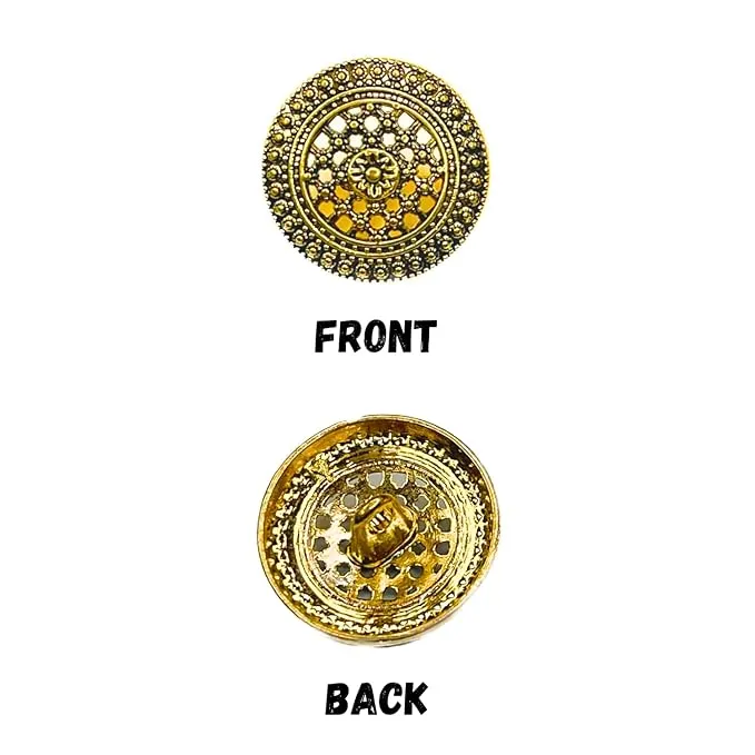 Raised Diamond Pattern Metal Buttons(8 Big   8 Small)