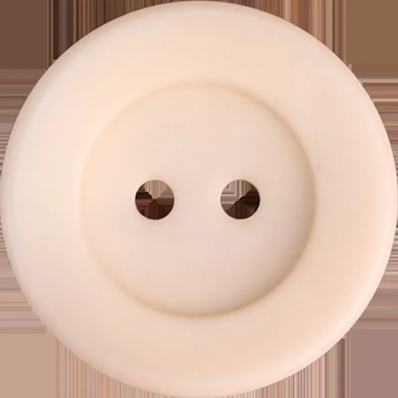 Red-Khaki Bowl-Shaped Two-Hole Corozo Buttons 25 Pack