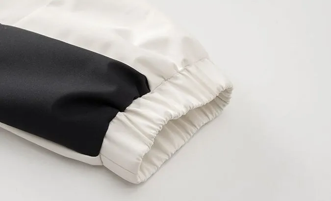 Relaxed-Fit Patchwork Rain Coat for Outdoor Adventures