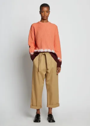 Rib Knit Dip Dye Sweater (Salmon Multi)