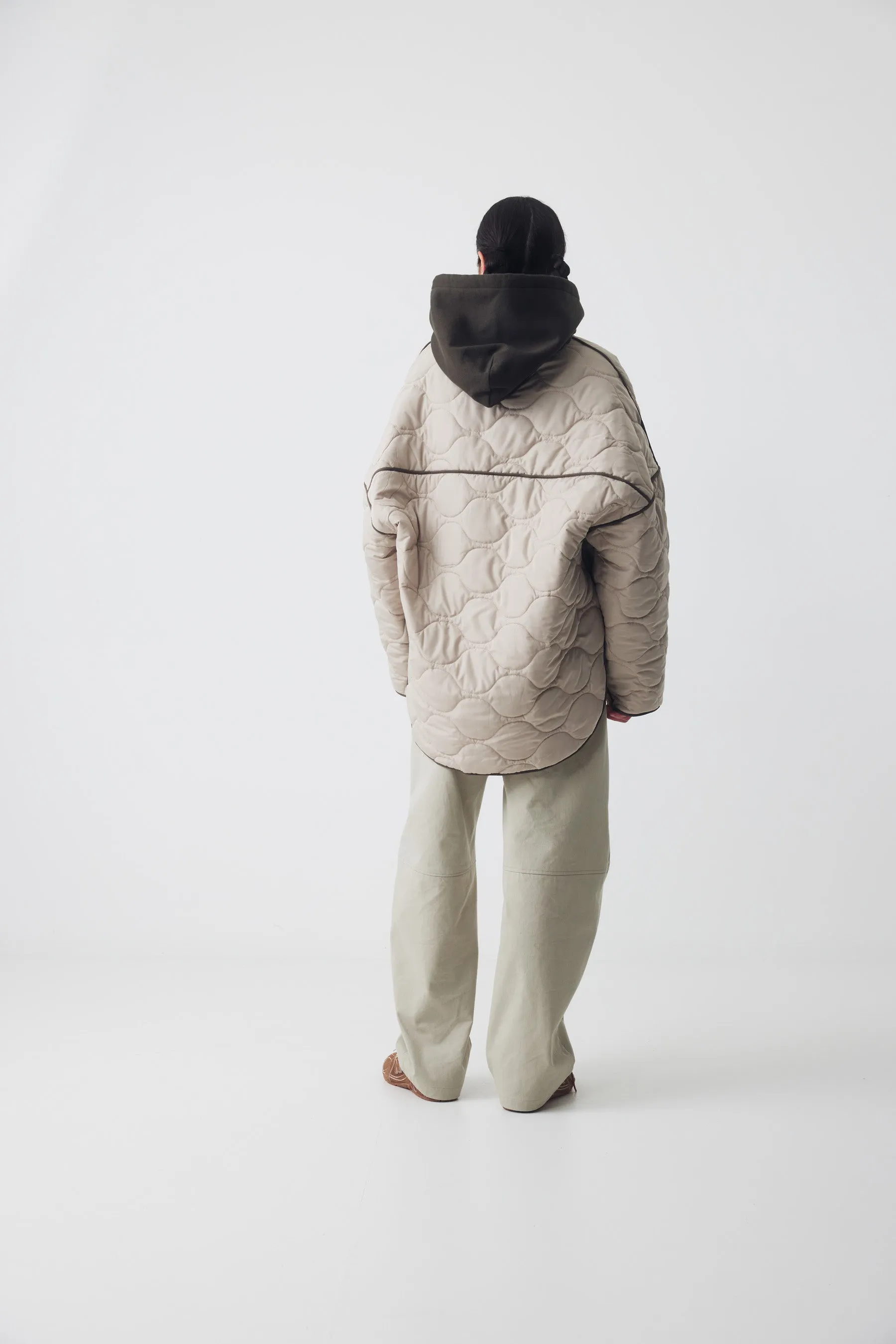 Ricochet Padded Flynn Jacket - Light Taupe